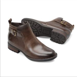 Born Timms Leather Bootie (“Boardwalk” Brown), 7